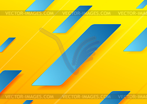 Blue orange abstract geometric minimal background - vector image