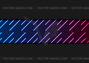 Blue ultraviolet neon laser lines abstract - vector EPS clipart