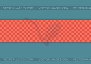 Chekered geometric background, living coral trendy - vector image