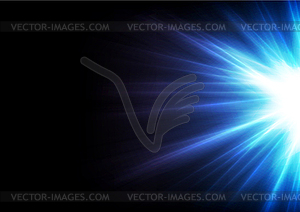 Blue glowing shiny rays abstract background - vector EPS clipart