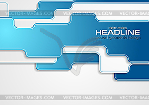 Сине-серый абстрактный технологический корпоративный фон - векторное графическое изображение
