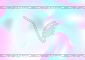 Abstract holographic liquid wavy shapes background - vector image