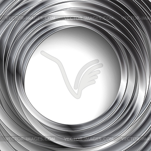 Steel metallic circles abstract tech background - vector image