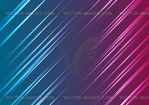 Blue purple glowing neon lines abstract background - vector image