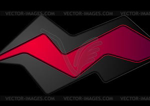 Abstract black and red corporate background - vector clipart