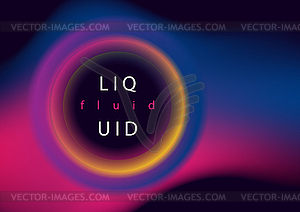 Colorful abstract liquid wavy shapes background - vector image