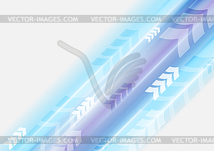 Сине фиолетовые стрелки на фоне абстрактной технологии - рисунок в векторном формате