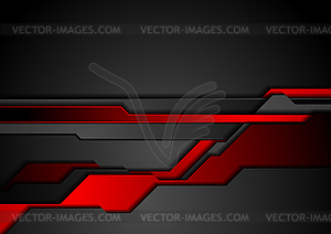 Red and black abstract technology background - vector clipart