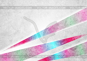 Grey and holographic grunge neon background - vector clipart