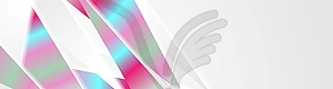 Grey and holographic foil colors abstract banner - vector image