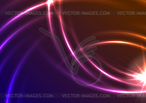 Glowing colorful neon blurred lines abstract - vector clipart