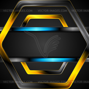 Colorful tech abstract background with glossy - vector clipart