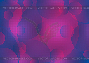 Blue purple abstract retro futuristic background - vector EPS clipart