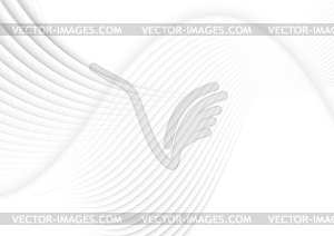 Grey white smooth refracted waves abstract - vector clipart