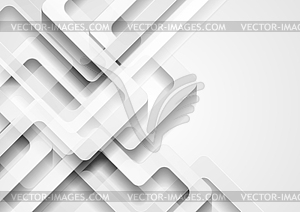 Abstract light grey technology geometric background - vector clip art