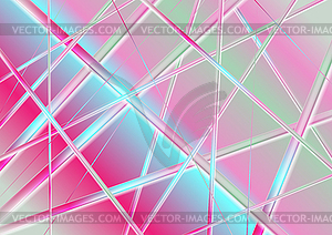 Holographic glossy stripes abstract background - vector clipart