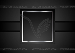 Black technology abstract background with metallic - vector clip art