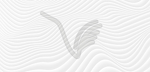 Grey futuristic 3d refracted waves abstract - vector clipart