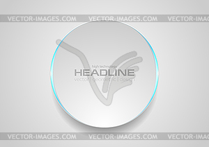 Grey circle with blue light abstract tech background - vector clip art