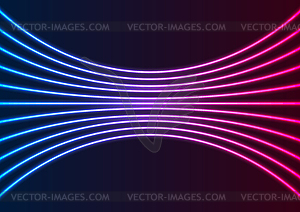 Синие фиолетовые неоновые лазерные линии техническая абстракция - изображение в векторе