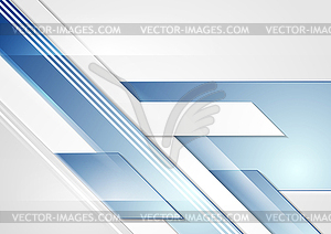 Grey blue tech geometric abstract background - vector image