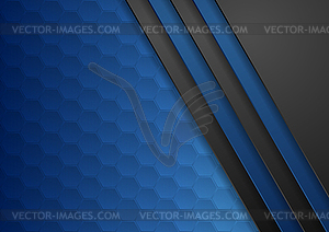 Dark blue abstract corporate tech background - vector image