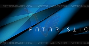 Dark blue tech futuristic smooth stripes abstract - vector image