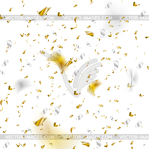 Golden and silver glitter confetti abstract deluxe - vector image