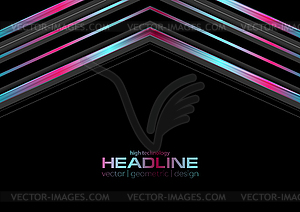 Abstract technology holographic metal arrows - vector image