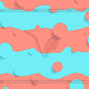 Bright abstract circles and waves minimal background - vector image
