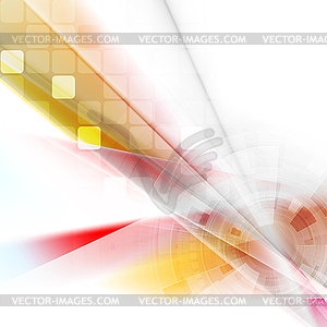 Colorful technology HUD gear abstract background - vector clip art