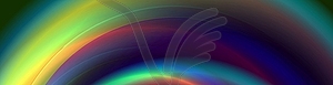 Dark colorful glowing abstract wavy background - vector clipart