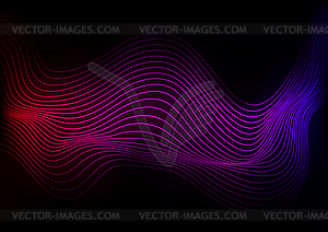 Abstract futuristic colorful 3d neon wavy background - vector clipart