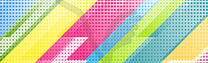 Colorful geometric tech abstract banner design - vector image