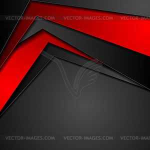 Red and black tech corporate abstract background - vector image