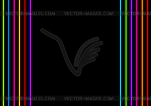 Colorful neon lines abstract retro art background - vector clipart