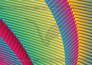 Colorful curved stripes refraction pattern design - vector image