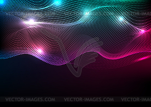 Abstract futuristic colorful neon wavy background - vector clipart