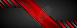Red black abstract corporate glossy background - vector clip art