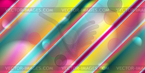 Multicolored smooth stripes and bokeh abstract - vector image