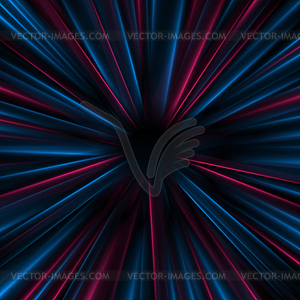 Blue purple glowing abstract smooth neon beams - vector clipart