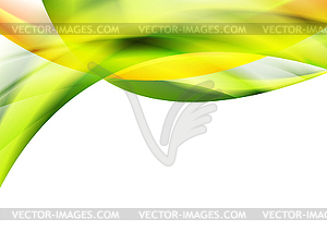 Green yellow smooth liquid waves abstract elegant - vector clipart