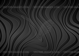 Abstract background with black 3d paper refracted - vector image