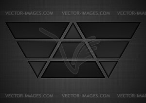 Black hi-tech concept abstract background with - vector image