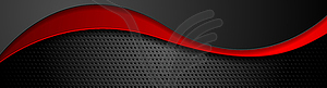 Abstract waves on dark perforated metallic - vector clipart