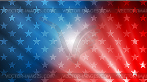 USA flag colors, stars and rays abstract background - vector clipart