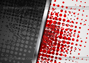 Red black abstract grunge tech background with - vector clip art