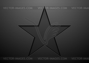 Black star abstract modern tech background - vector image