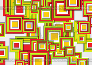 Green, yellow and red squares abstract geometric - vector image