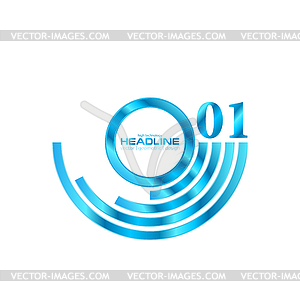 Abstract bright blue branding logo background - vector image